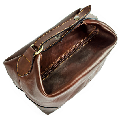 Leather Toiletry Bag - Autumn Leaves Accessories Time Resistance   