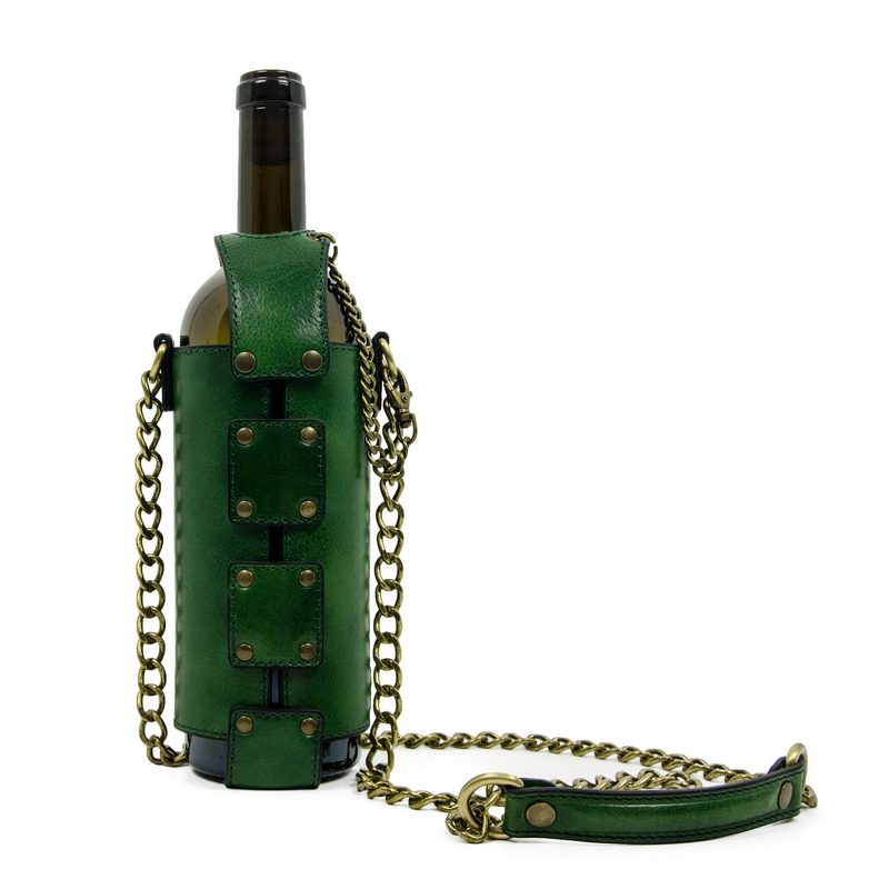 Leather Wine Tote - Saving Grapes Accessories Time Resistance   