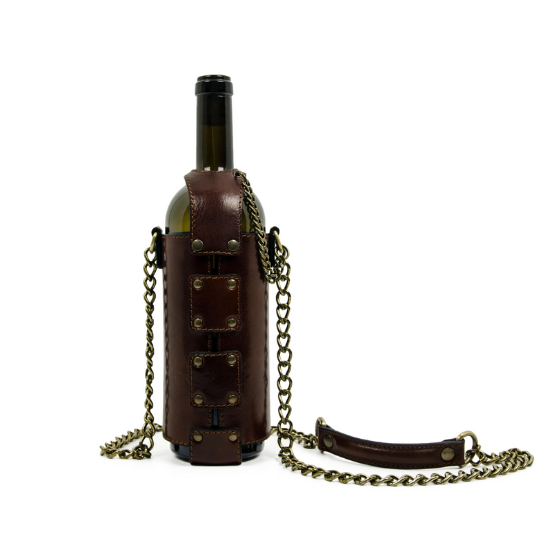 Leather Wine Tote - Saving Grapes Accessories Time Resistance   