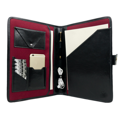 Leather A4 Documents Folder Organizer - The Call of the Wild Accessories Time Resistance   