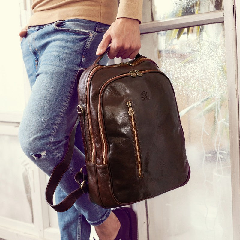 Leather Backpack - The Overstory Backpack Time Resistance   