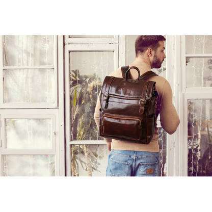 Leather Backpack - The Good Earth Backpack Time Resistance   