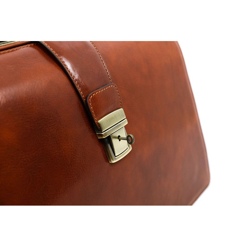 Large Leather Briefcase - The Firm Briefcase Time Resistance   