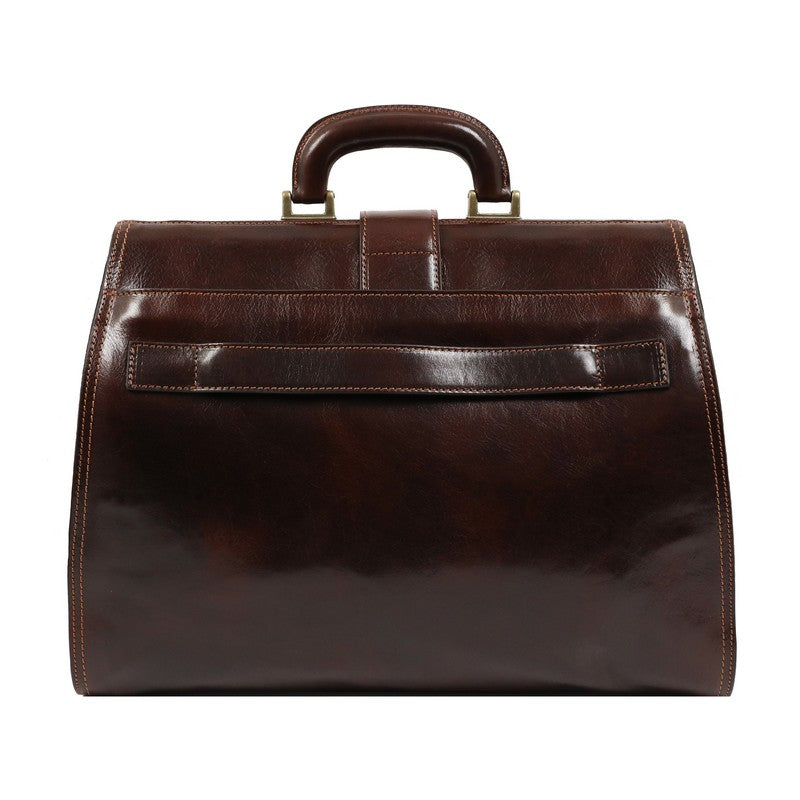 Brown Large Leather Doctor Bag - Mrs Dalloway Doctor Bag Time Resistance   