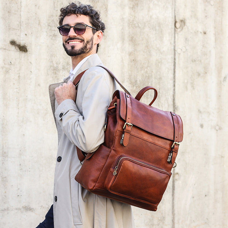 Leather Backpack - The Good Earth Backpack Time Resistance   