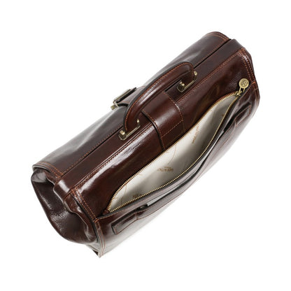 Brown Large Leather Doctor Bag - Mrs Dalloway Doctor Bag Time Resistance   