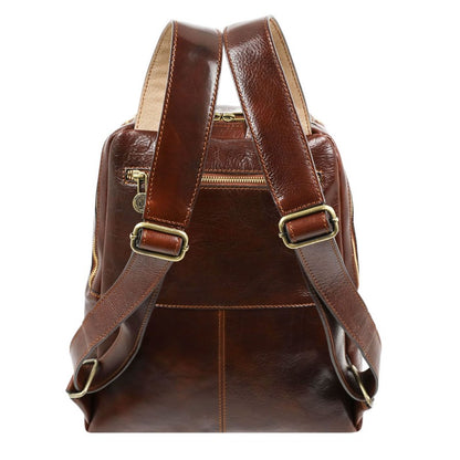 Leather Backpack - A Bend in the River Backpack Time Resistance   