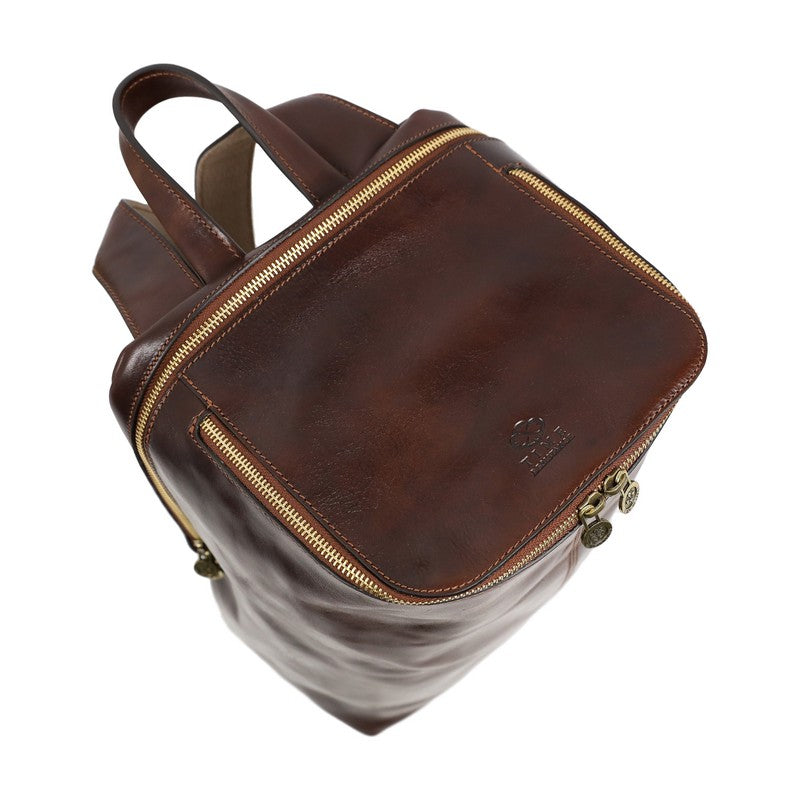 Leather Backpack - A Bend in the River Backpack Time Resistance   