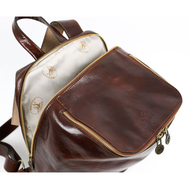 Leather Backpack - A Bend in the River Backpack Time Resistance   