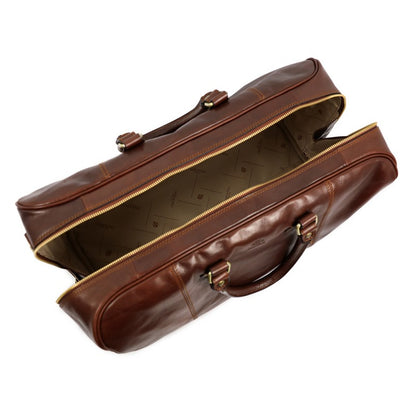 Leather Duffel Bag Weekender Bag - The Count of Monte Cristo Duffel Bag Time Resistance   