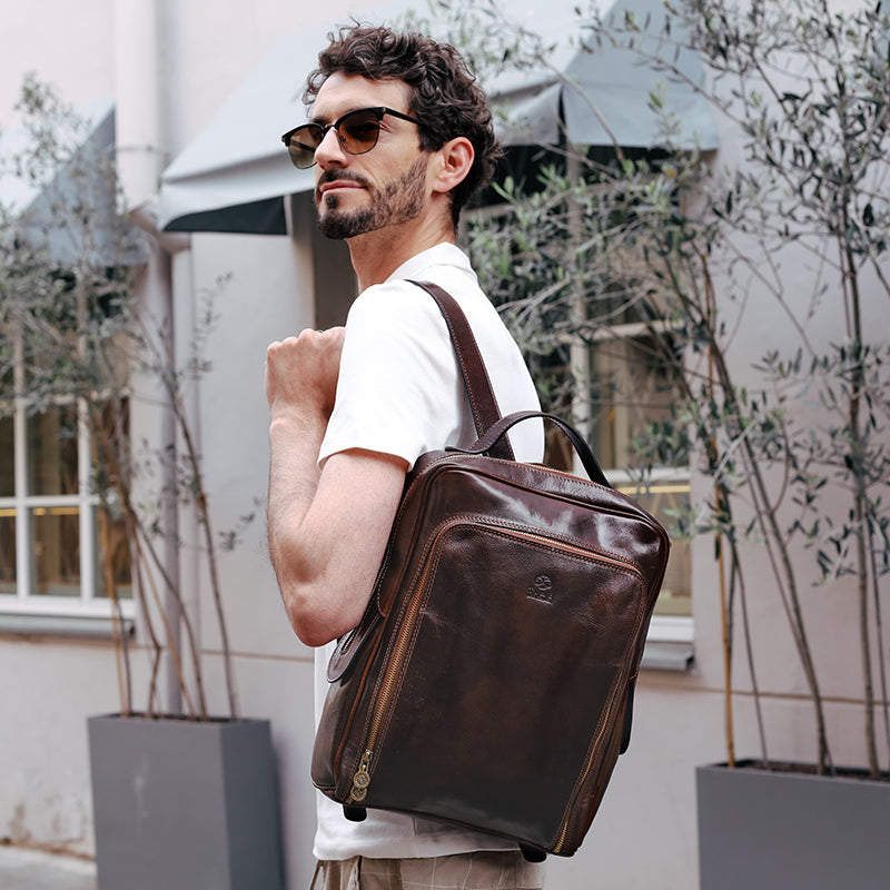 Leather Backpack - The Sun Also Rises Backpack Time Resistance   