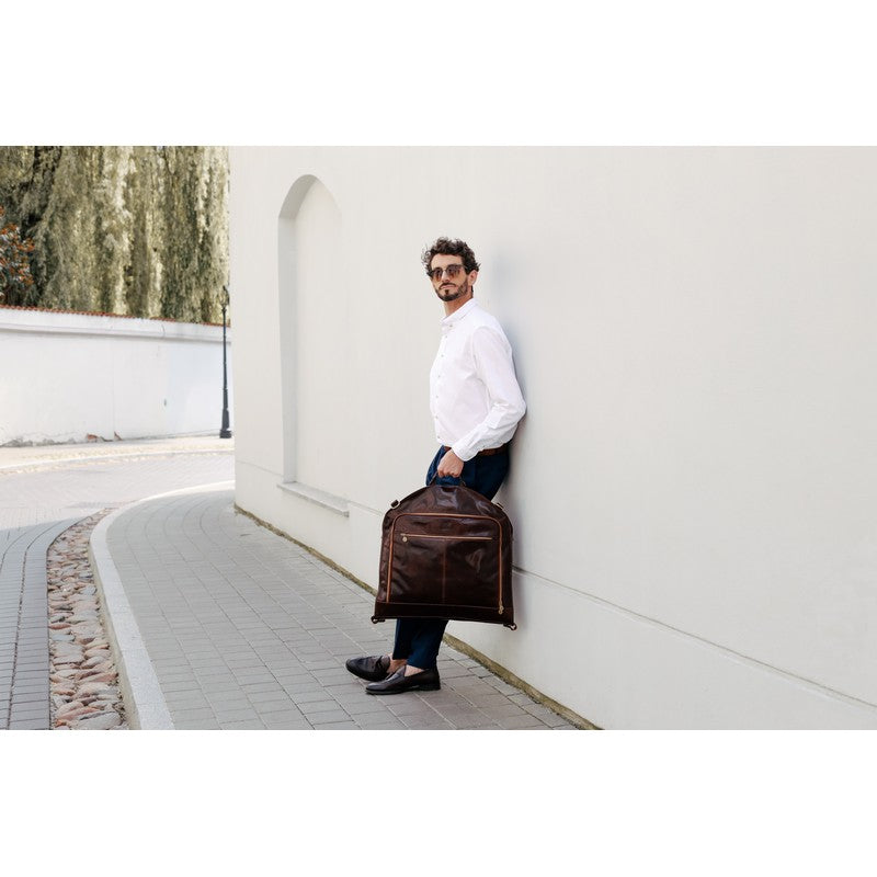 Leather Garment Bag - Travels with Charley Duffel Bag Time Resistance   