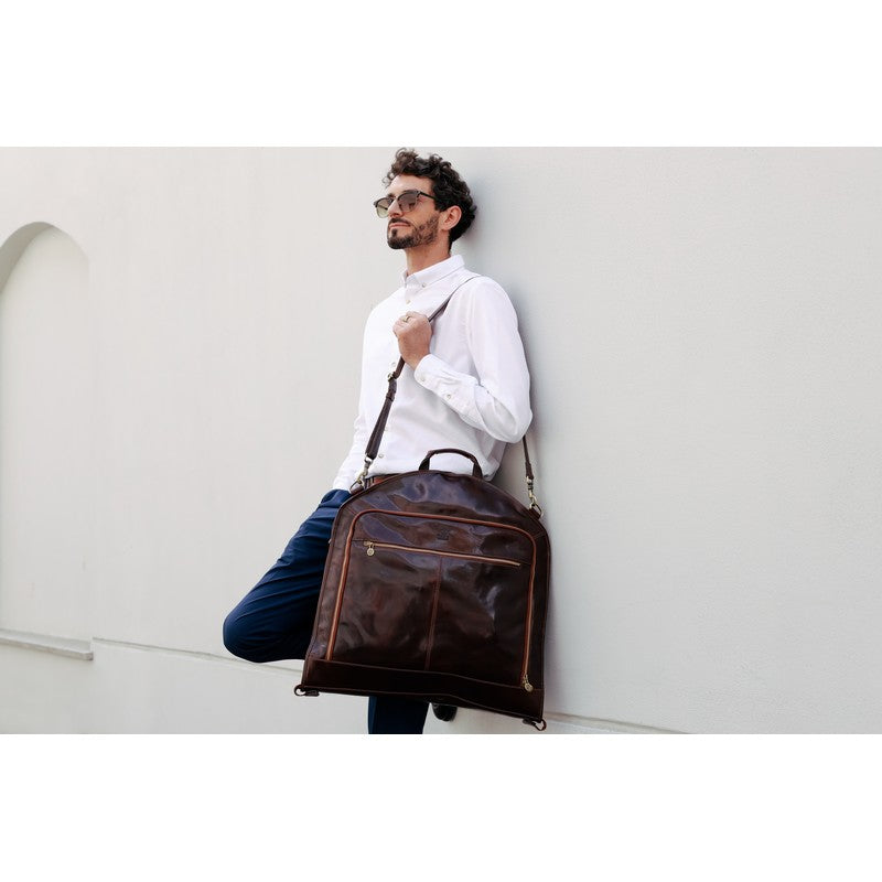 Leather Garment Bag - Travels with Charley Duffel Bag Time Resistance   