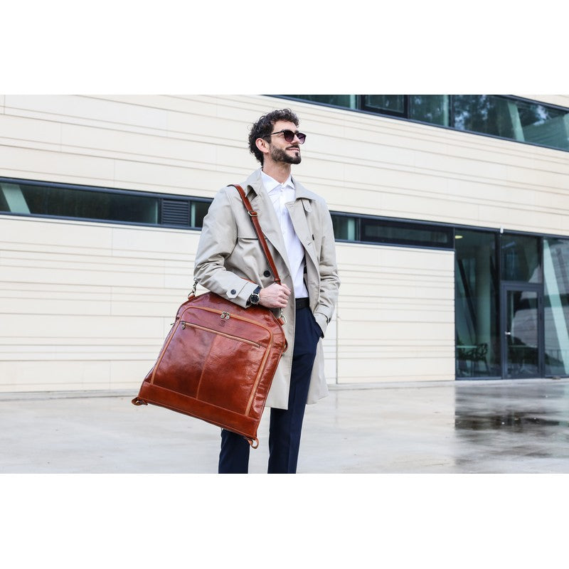 Leather Garment Bag - Travels with Charley Duffel Bag Time Resistance   