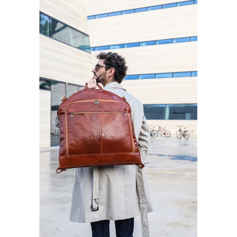 Leather Garment Bag - Travels with Charley Duffel Bag Time Resistance   