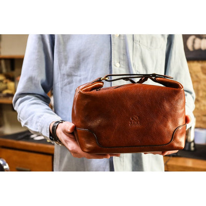 Leather Toiletry Bag - Autumn Leaves Accessories Time Resistance   