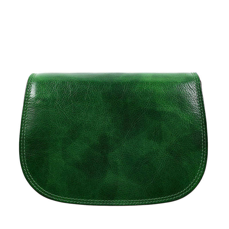 Leather Cross Body Bag - Moonfleet Messenger Bag Time Resistance Green  