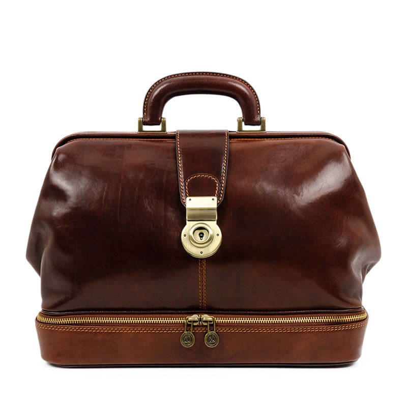 Leather Doctor Bag - Northern Lights Doctor Bag Time Resistance Brown  