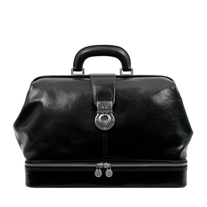 Leather Doctor Bag - Northern Lights Doctor Bag Time Resistance Black  