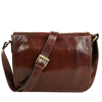 Leather Messenger Bag – The Stranger Messenger Bag Time Resistance Brown  