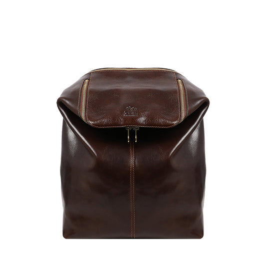 Leather Backpack - A Bend in the River Backpack Time Resistance   