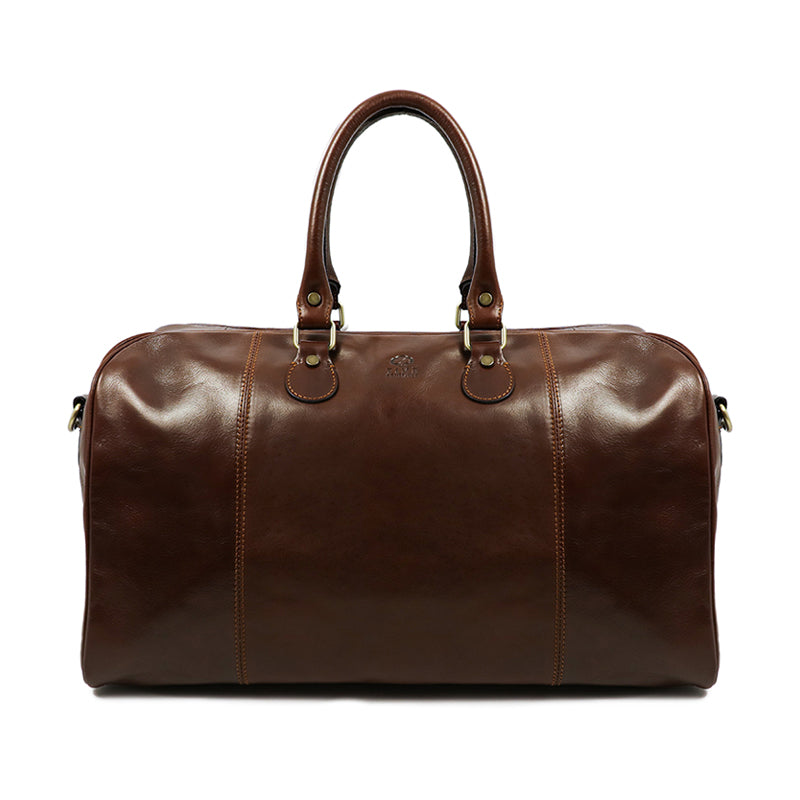 Leather Duffel Bag Weekender Bag - The Count of Monte Cristo Duffel Bag Time Resistance   