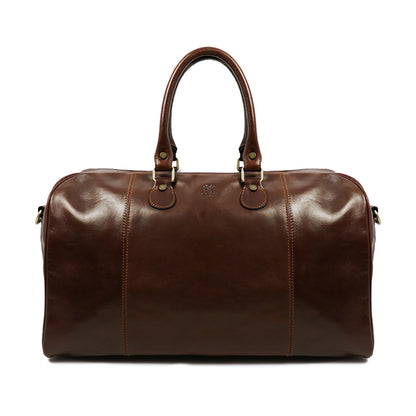 Leather Duffel Bag Weekender Bag - The Count of Monte Cristo Duffel Bag Time Resistance   