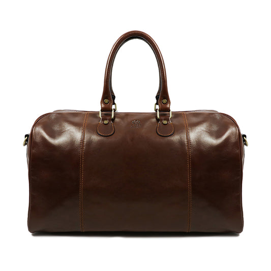 Leather Duffel Bag Weekender Bag - The Count of Monte Cristo Duffel Bag Time Resistance   