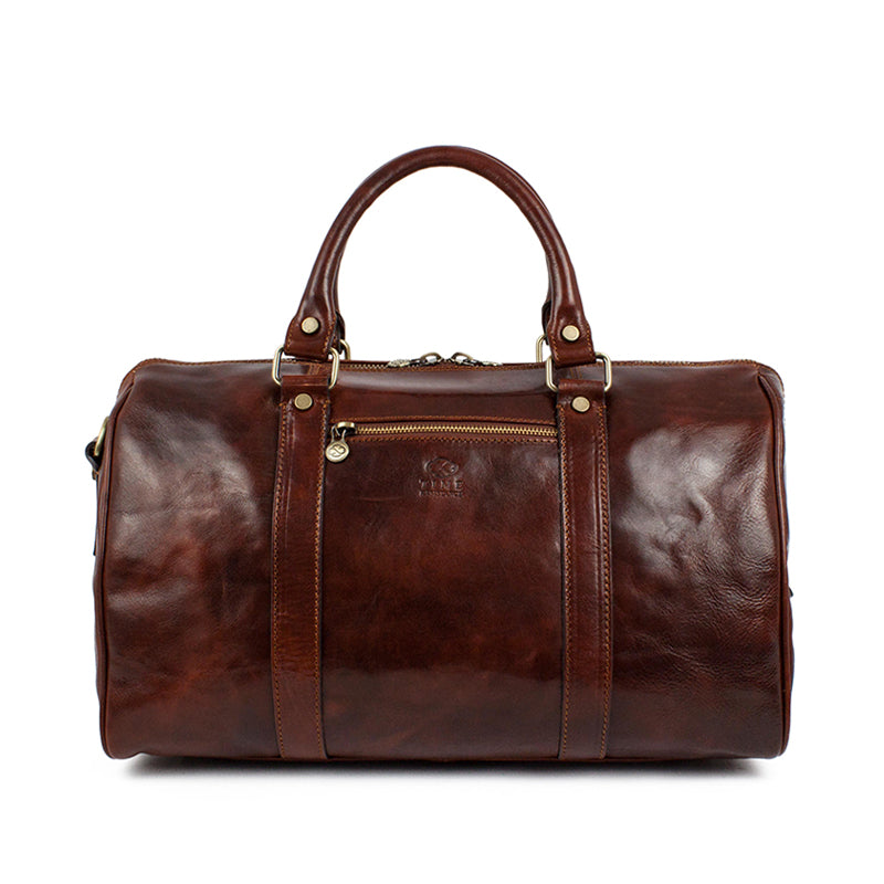 Small Leather Overnight Bag, Duffel Bag - The Ambassadors Duffel Bag Time Resistance   