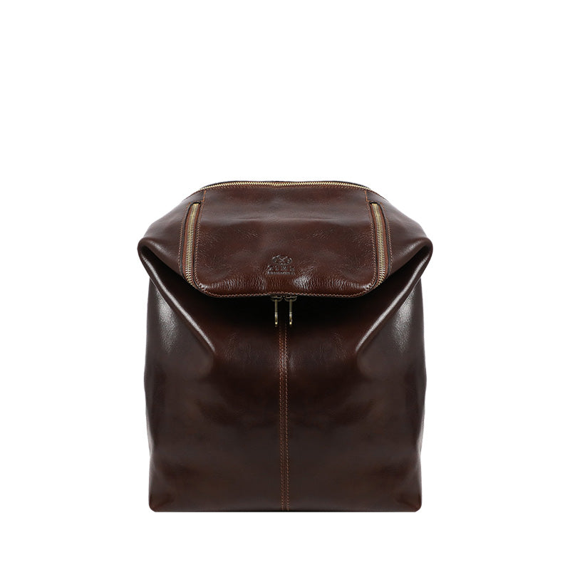Leather Backpack - A Bend in the River Backpack Time Resistance   