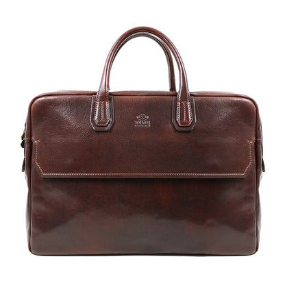 Large Leather Briefcase Laptop Bag - Nostromo Briefcase Time Resistance   
