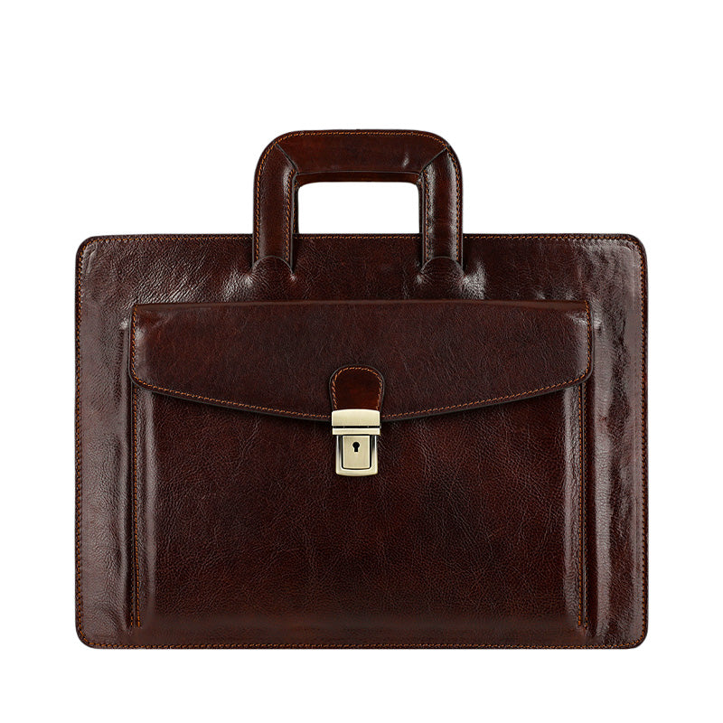 Leather Briefcase - The Tempest Briefcase Time Resistance   