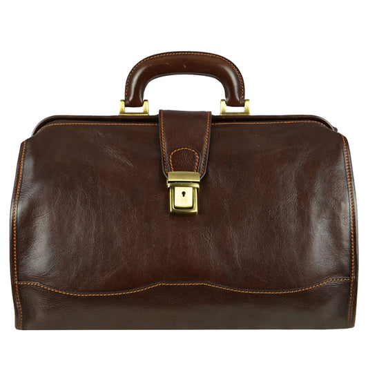 Small Leather Doctor Bag - David Copperfield Doctor Bag Time Resistance   