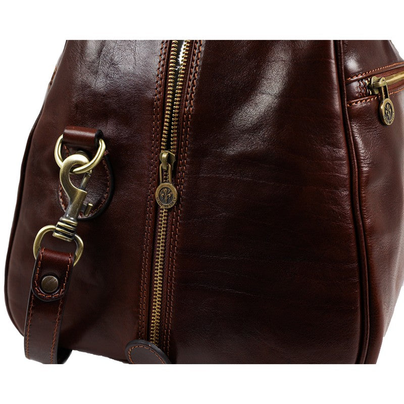 Leather Duffel Bag - Fear and Loathing in Las Vegas Duffel Bag Time Resistance   