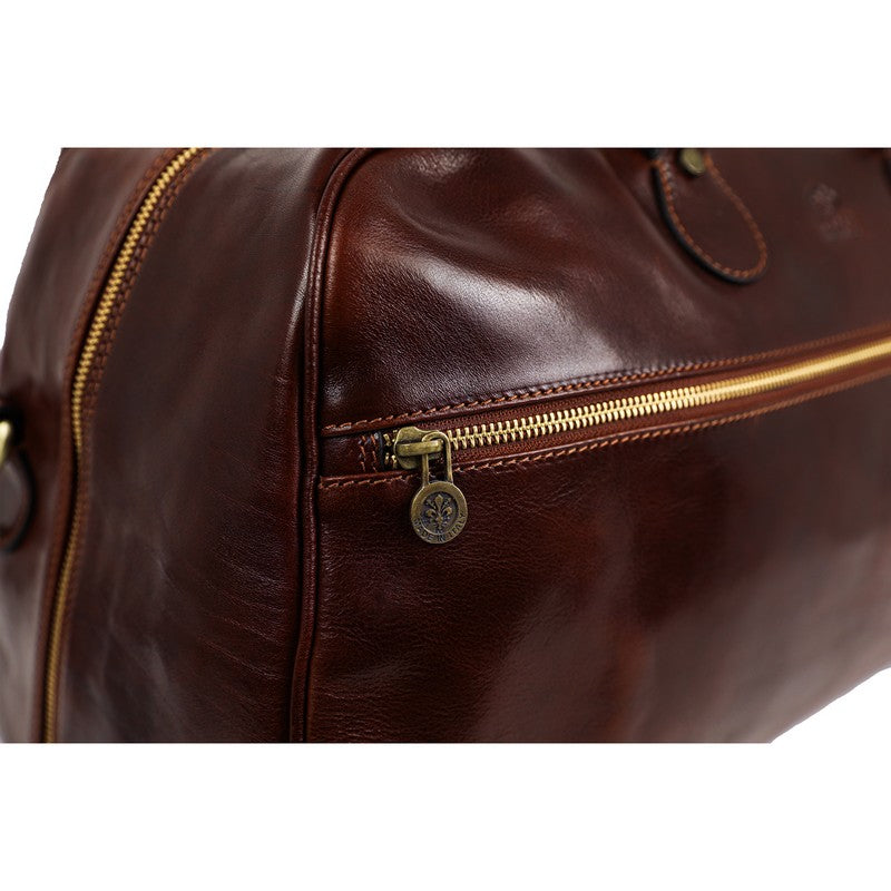 Leather Duffel Bag - Fear and Loathing in Las Vegas Duffel Bag Time Resistance   
