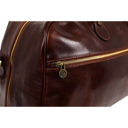 Leather Duffel Bag - Fear and Loathing in Las Vegas Duffel Bag Time Resistance   