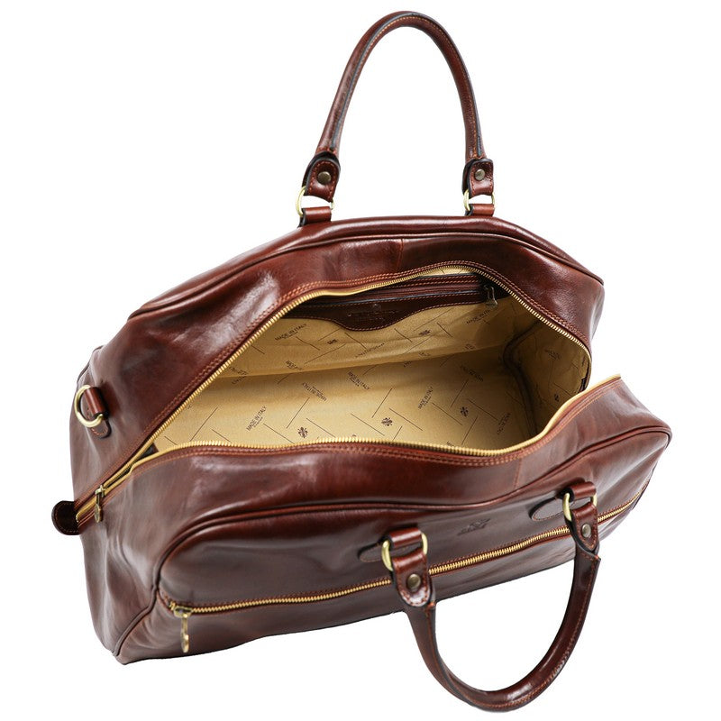 Leather Duffel Bag - Fear and Loathing in Las Vegas Duffel Bag Time Resistance   