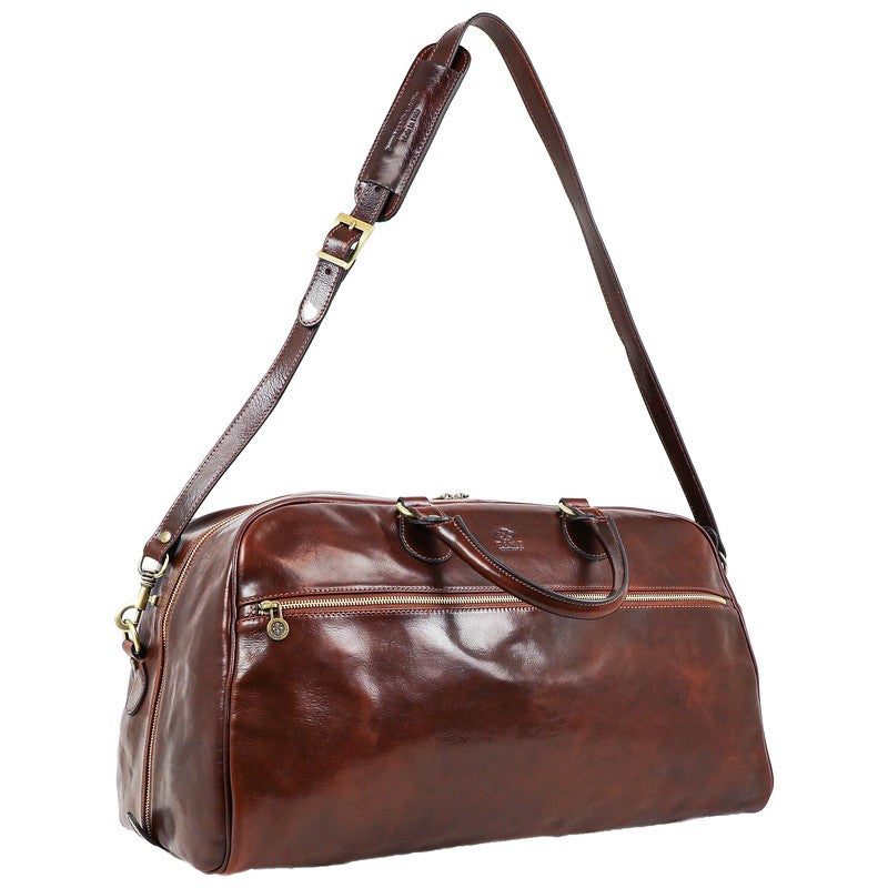 Leather Duffel Bag - Fear and Loathing in Las Vegas Duffel Bag Time Resistance   