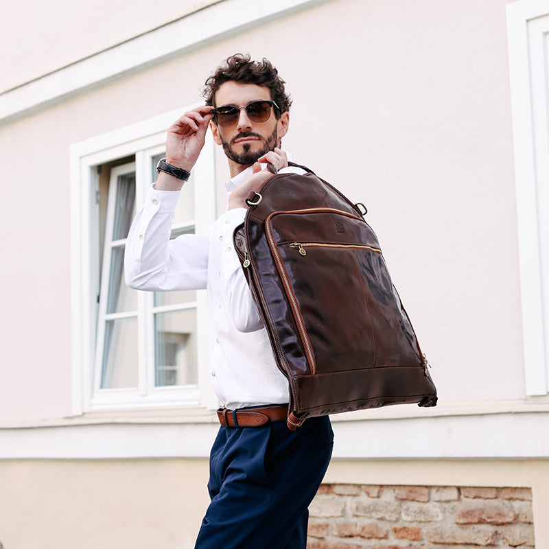 Leather Garment Bag - Travels with Charley Duffel Bag Time Resistance   