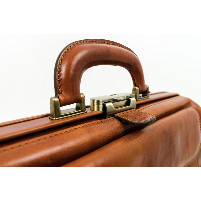 Large Italian Leather Doctor Bag - The Master and Margarita Doctor Bag Time Resistance   