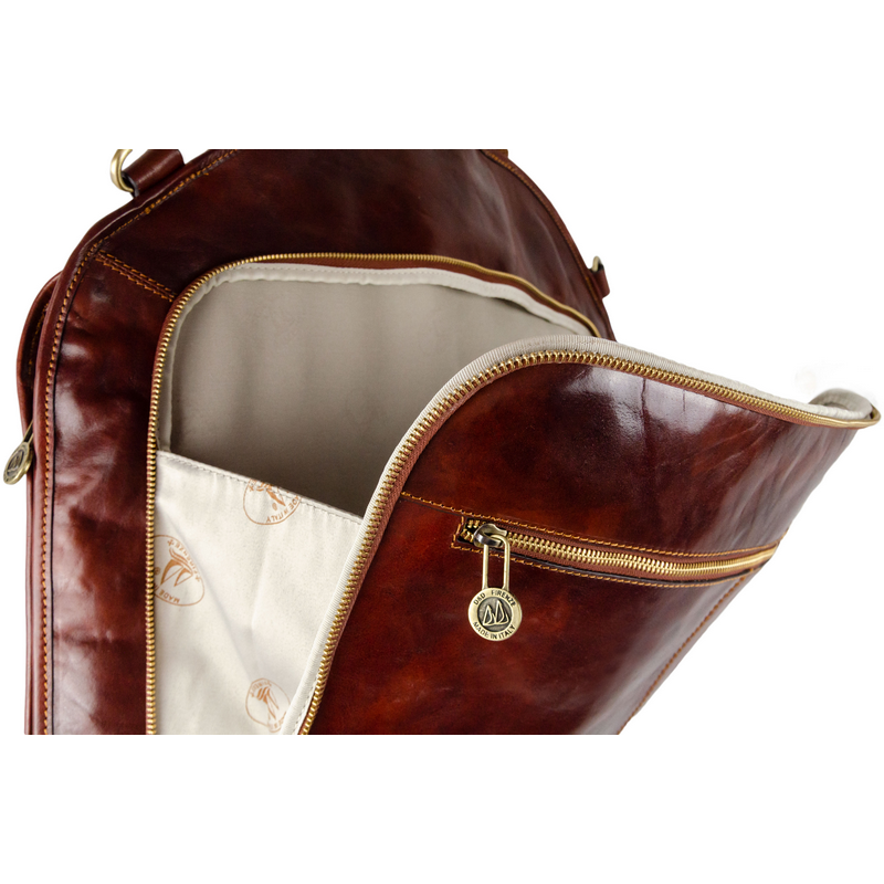 Leather Garment Bag - Travels with Charley Duffel Bag Time Resistance   