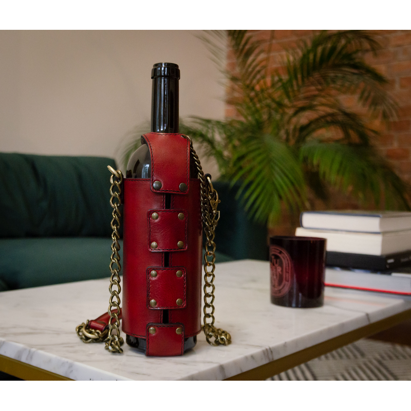 Leather Wine Tote - Saving Grapes Accessories Time Resistance   