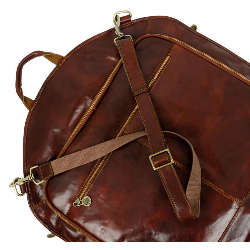 Leather Garment Bag - Travels with Charley Duffel Bag Time Resistance   