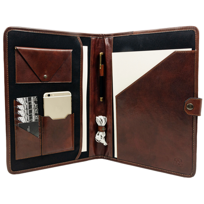 Leather A4 Documents Folder Organizer - The Call of the Wild Accessories Time Resistance   