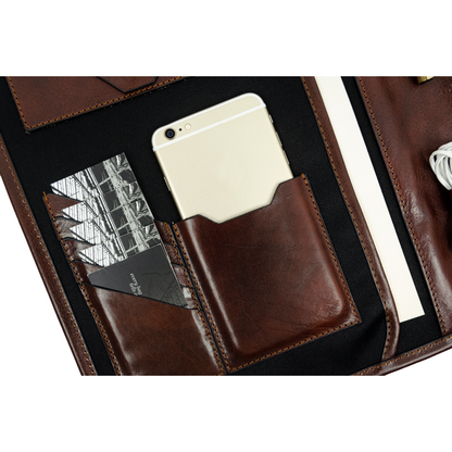 Leather A4 Documents Folder Organizer - The Call of the Wild Accessories Time Resistance   