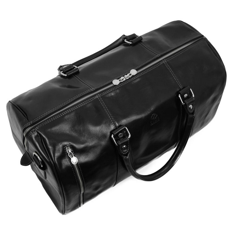 Leather Duffel Bag - Wise Children Duffel Bag Time Resistance   