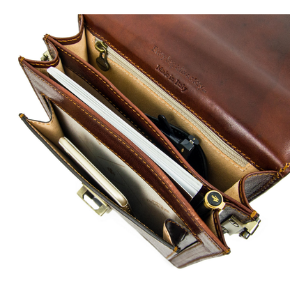 Small Leather Briefcase - Walden Briefcase Time Resistance   