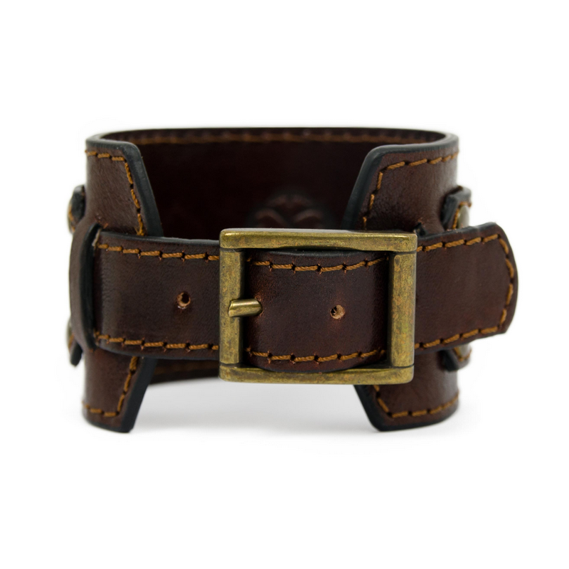 Double Strap Leather Bracelet for Men - The Moviegoer Accessories Time Resistance   