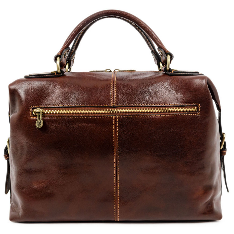 Brown Leather Bag - East of Eden Briefcase Time Resistance   