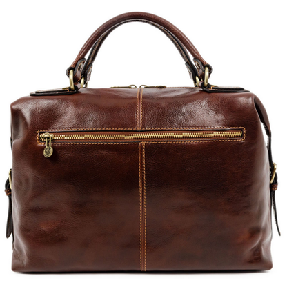 Brown Leather Bag - East of Eden Briefcase Time Resistance   